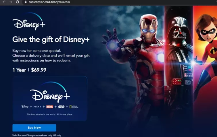 Disney+ gift voucher