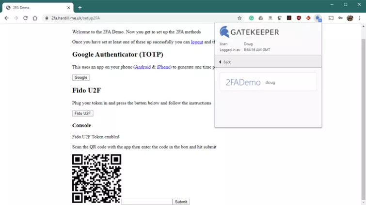 built in TOTP authenticator