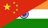 India and China flags