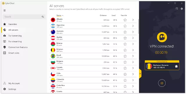 cyberghost Windows VPN