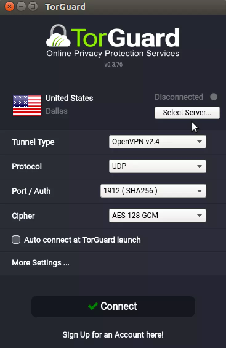 TorGuard VPN client