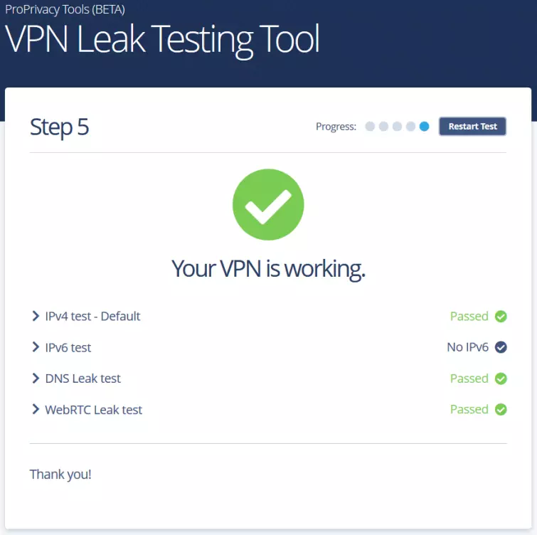 VPN leak test image