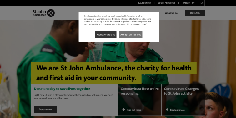 St. John Ambulance website