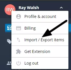 Import passwords