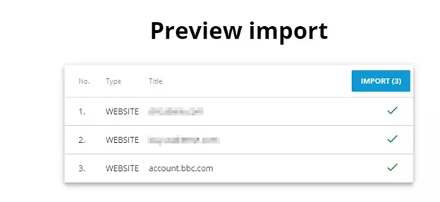 Preview import