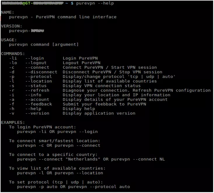PureVPN Command Line