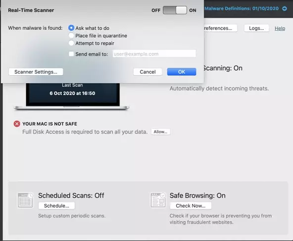 Intego virus barrier