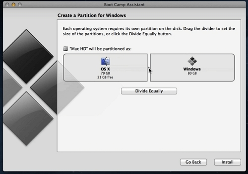 create a partition for windows