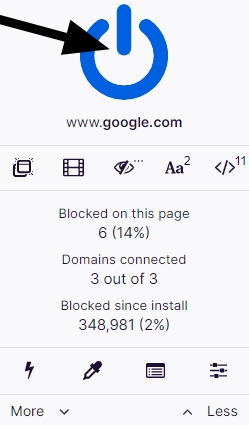 turn on Ublock