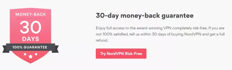 NordVPN money back gurantee