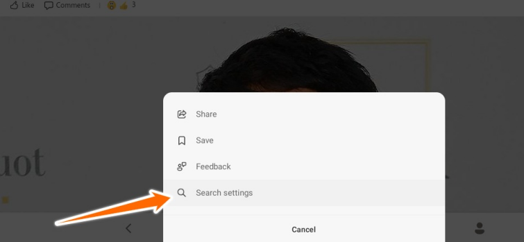 search settings