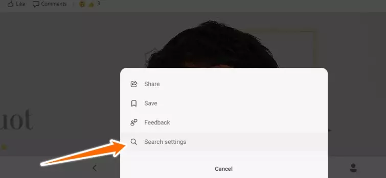 search settings
