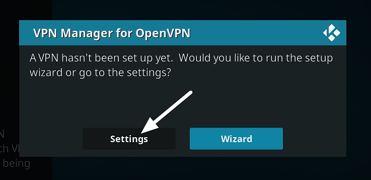 VPN manager settings