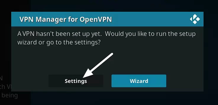 VPN manager settings