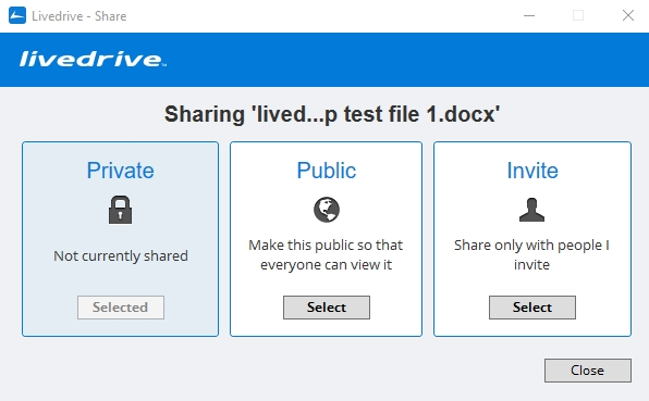 Sharing files with friends and family directly from your Windows Desktop –  The Official Livedrive Blog – Cloud Storage and Online Backup