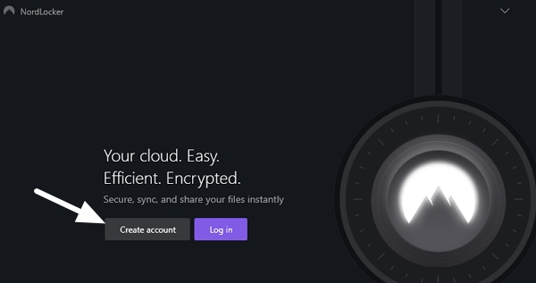 Create Nordlocker account