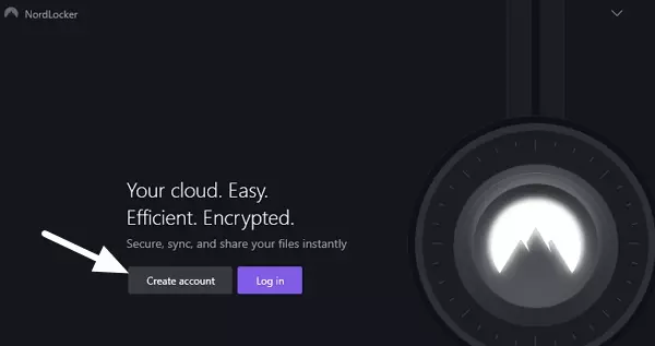 Create Nordlocker account