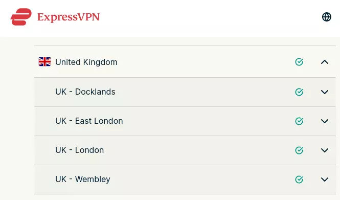 ExpressVPN server locations