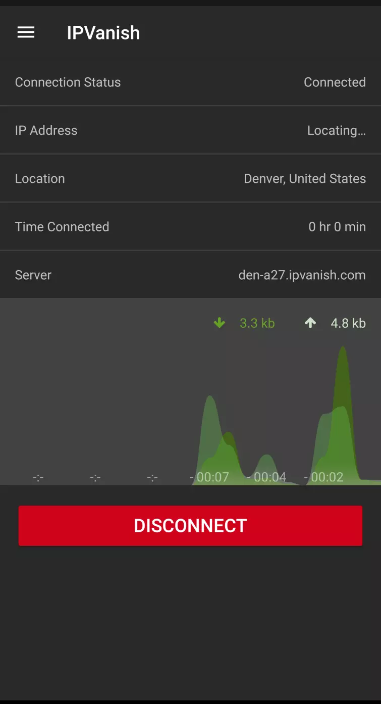 IPVanish iOS App on a iPhone 12