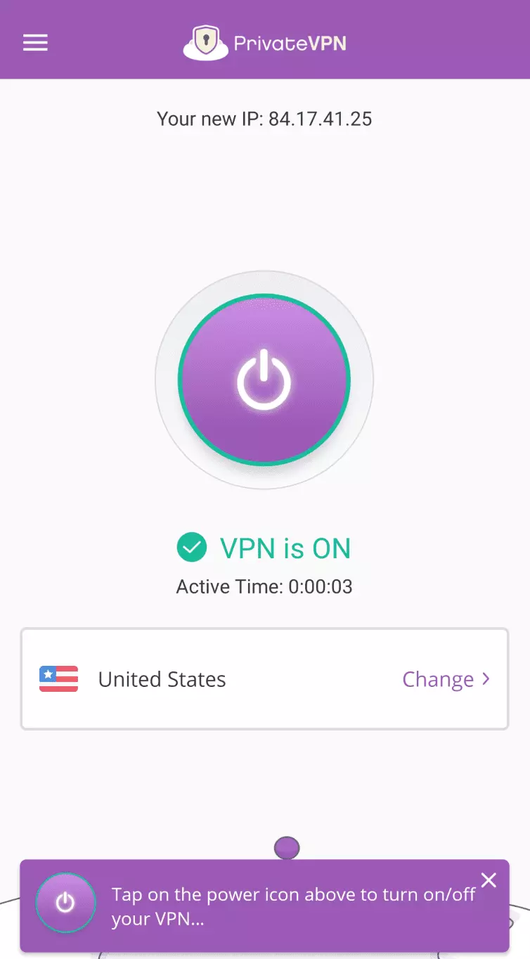 PrivateVPN on iOS iPhone 12