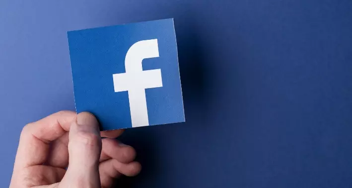 facebook logo on a card