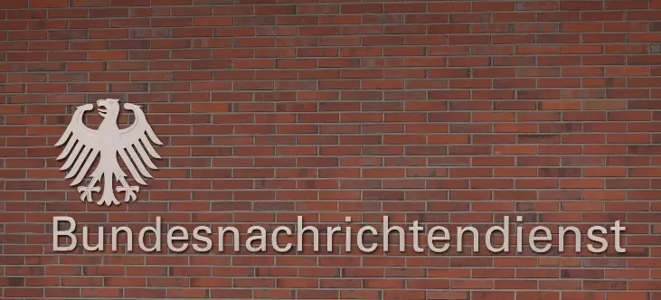 Sign for the German criminal police office bundesnachrichtendienst