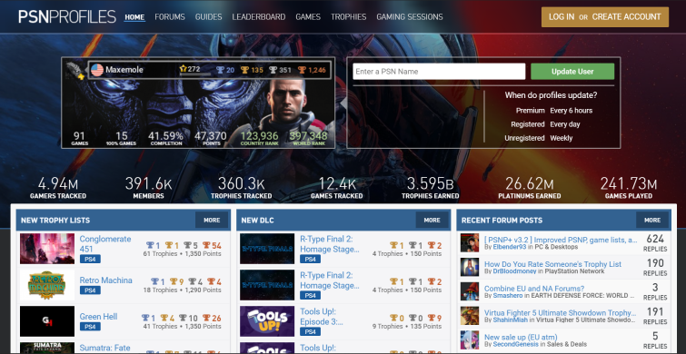 PSNProfiles • PSN Trophy Tracking, Stats, Guides & Leaderboards