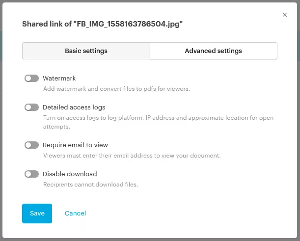 Image sharing feature 