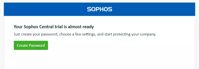 Sophos trial is ready