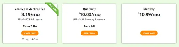 IPVanish has three available price plans.