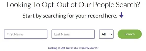 Search field for BeenVerified