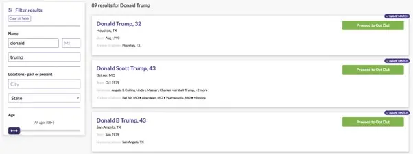 PeopleLooker may have more than one record for each person.