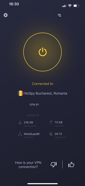 CyberGhost has ultra-secure NoSpy servers in Romania.