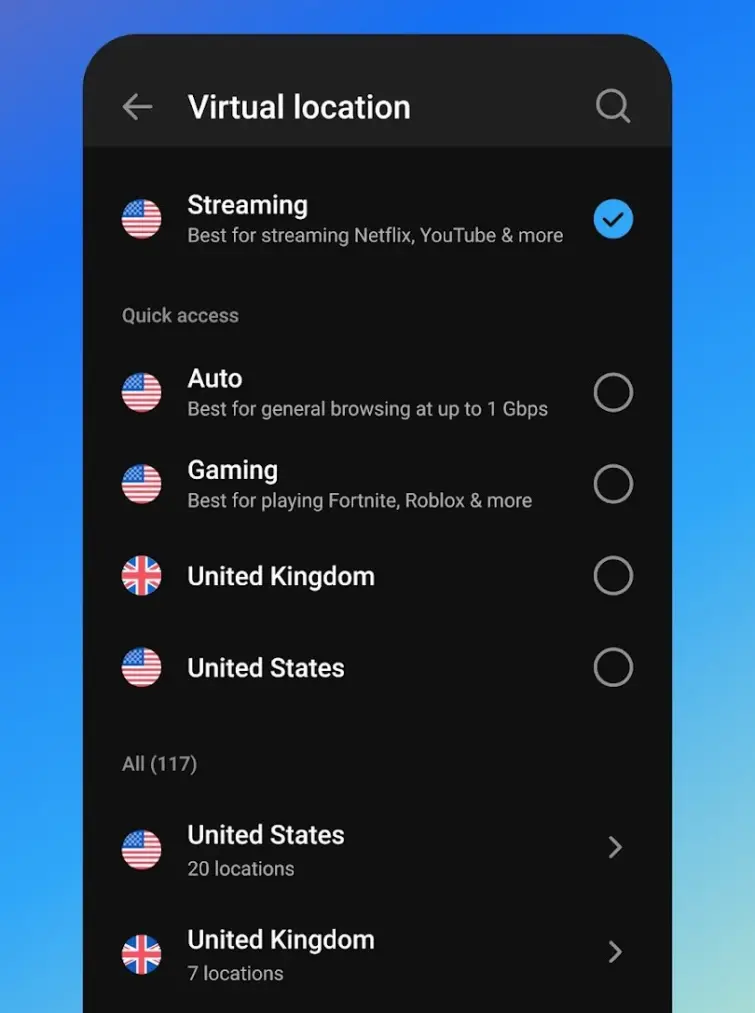 Hotspot Shield has dedicated streaming servers.
