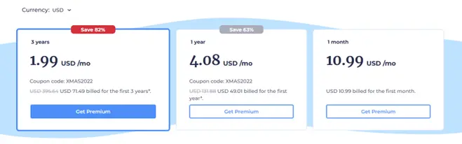 Atlas VPN subscription plans.