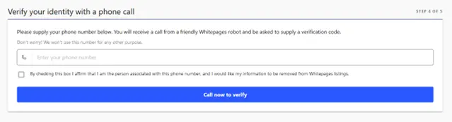 Enter an in-use phone number.