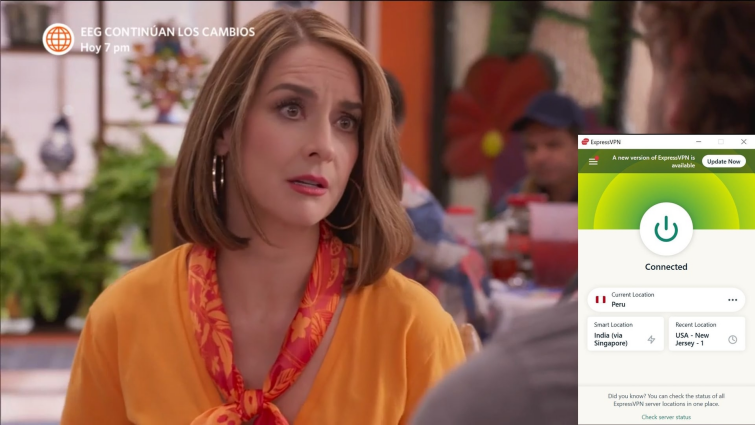 ExpressVPN connected