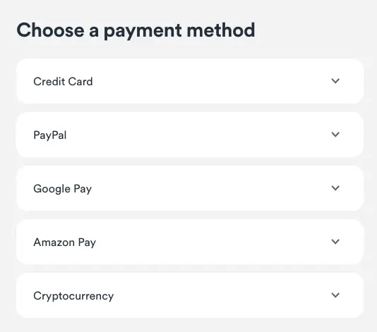 payment method