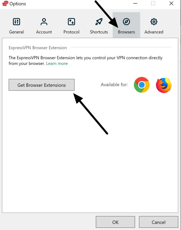 ExpressVPN browser extention instructions