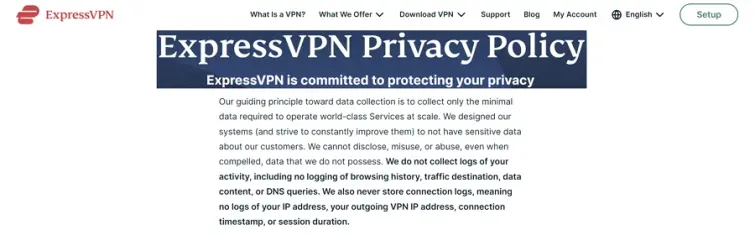 ExpressVPN privacy policy ExpressVPN privacy policy