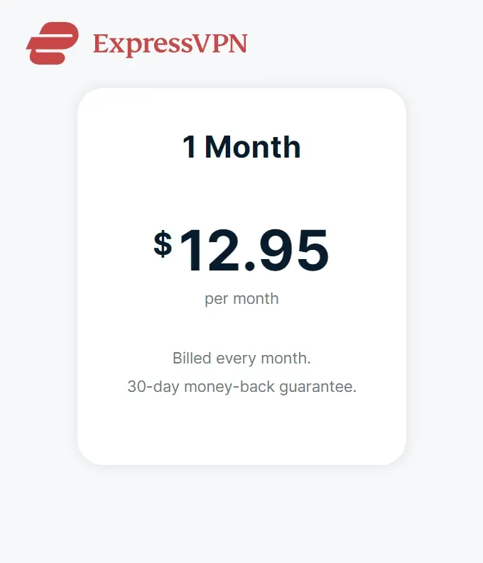 ExpressVPN one-month price