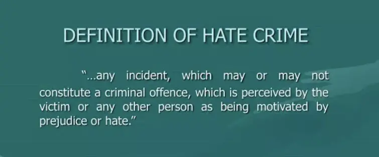 The definition of a hate crime Hate crime definition