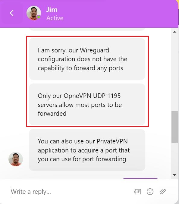 PrivateVPN support