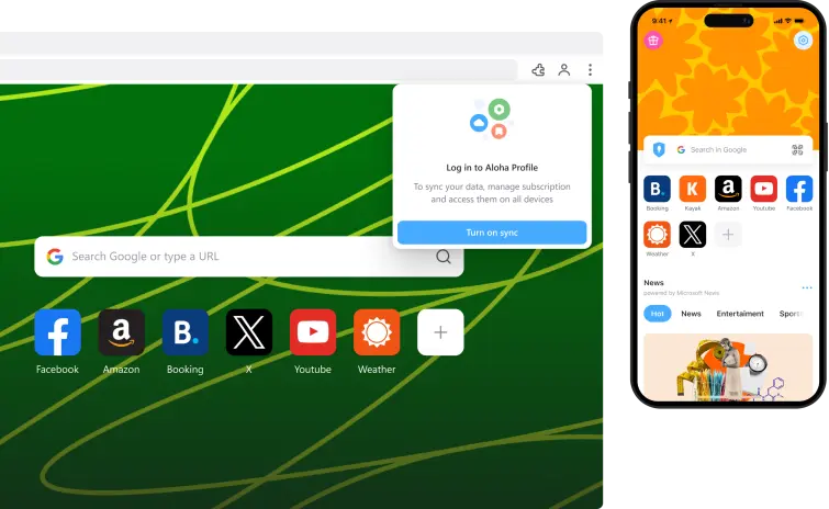 Aloha browser Aloha browser for mobile devices